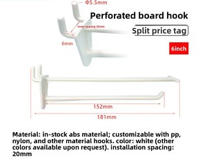 X35 Paper Shelf Paper Display Stand <b>Hooks</b> Supermarket Shelf <b>Plastic</b> <b>Hook</b> Hanging - Product Image 5