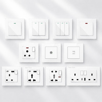 Prise murale universelle double 3 broches 18W Type-C à charge rapide, norme britannique, avec interrupteur en verre trempé blanc, pour usage industriel et hospitalier