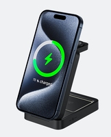 Chargeur sans fil magnétique trois en un adapté à la charge rapide des téléphones mobiles, écouteurs et montres adaptateur sans fil