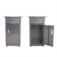 Armoire compacte contemporaine en acier inoxydable 304, durable, 1 tiroir, 1 porte, plan de travail de laboratoire, table de distribution pharmaceutique