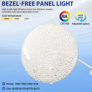 Panel LED Redondo Empotrable de Alta Transmisión, 80-90LM/W, IP20, Impermeable, 10W-36W, Modelo Diamante, Sin Marco, de Primera Calidad - Product Image 3