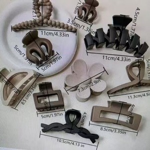 High End Hair Claw <b>Clips</b> Elegant Updo Hair Clamps Matte Finish Hair Barrettes Fashion Headwear For Daily And Party Use - Product Image 2