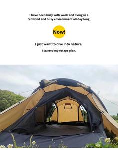 OEM/ODM 4-Season <b>2</b>-Layer Portable Outdoor Camping Tunnel <b>Tent</b> | 1500-2000mm Waterproof Breathable Polyester Fabric 3-4 People - Product Image 6