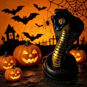 Cobra Night <b>Light</b> Resin <b>USB</b> <b>LED</b> Desk Lamp Warm White Tap Control Animal Shape Decorative Ornament for Halloween Party - Product Image 3