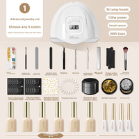 Kit professionnel complet d'outils pour nail art, lampe UV LED, ensemble de vernis gel, fournitures complètes de manucure pour débutants, DIY à domicile, salon de manucure
