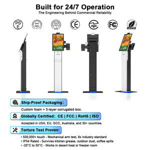 Kiosque de commande automatique de 15,6 pouces, écran tactile, kiosque de <span class=keywords><strong>paiement</strong></span>, machine POS de bureau, montage mural, kiosque de <span class=keywords><strong>paiement</strong></span> en libre-service, restauration rapide - Product Image 2