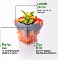 Vente en gros de gobelets en plastique jetables de qualité alimentaire sans BPA, de différentes capacités, pour gelée, pouding, mousse, yaourt, gobelets à dessert transparents