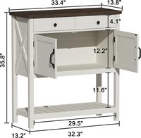 Buffet moderne en bois avec tiroirs, étagère de rangement pour entrée, bar à café, cuisine, salon, salle à manger