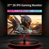 Moniteur professionnel 27 pouces 2K, dalle IPS, 240 Hz, 2560*1440, moniteur LCD pour jeux, base fixe