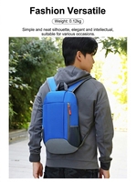 Sac à dos sportif personnalisé avec logo, coloré, petit format 10L, pour randonnée, cyclisme, gym, léger, bicolore, avec poche en mesh pour bouteille