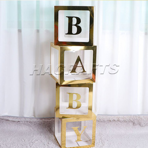 Factory Price Boy Girl Clear Transparent Baby Shower Love Letter Box Blocks <strong>Gender</strong> <strong>Reveal</strong> Backdrop for Wedding Valentines Day - Product Image 3