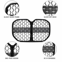 Calandre avant G26 OE 51139466882, ajustement direct, cadre noir brillant, maille nid d'abeille argentée, pour BMW Série 4 Gran Coupé I4