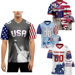 Camiseta Deportiva de Fútbol de Manga Corta con Estampado Personalizado, Transpirable, 100% Poliéster, Recuerdos, Ropa Urbana - Product Image 1