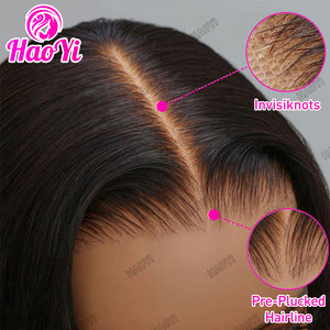 Perruques cheveux humains sans colle pré-coupé prêt à porter et à partir perruque dentelle frontale droite 5X5 Hd perruque dentelle cheveux humains noeuds blanchis - Product Image 4