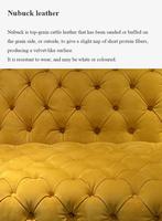 Postmoderne Luxus-Hotelmöbel Italienische Nubuk-Leder-Sofas und -Couches Gestepptes Chesterfield-Ledersofa