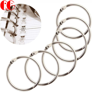 Factory KeyChain Shower Curtain Loops for Drape Silver Circular Book Ring For School Office Metal Loose Leaf Binder Rings