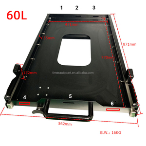 Réfrigérateur de 28 pouces 40L pour SUV et Pick-up, kit intérieur pour véhicule tout-terrain, avec glissière coulissante métallique inclinable, boîte de transport de marchandises arrière pour extérieur - Product Image 4