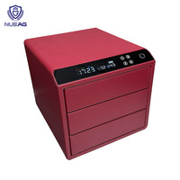 Haut de gamme luxe cuir LCD panneau intelligent triple hauteur mot de passe numérique déverrouiller tiroir caché coffre-fort