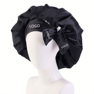 Bonnets et foulards personnalisés en gros avec logo, bonnet de nuit double couche, sangle réglable, bonnet en satin réversible avec lien - Product Image 1