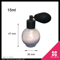Atomiseur à pompe en verre transparent Well Lord Inc. PB063_AE1 15ml 30ml pour parfum et poudre, avec marquage à chaud, qualité certifiée