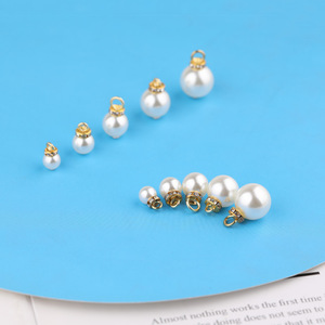 Colgante de Perlas ABS con Diamantes de Imitación, Resina Plástica Redonda para Fabricación de Joyería DIY - Product Image 1