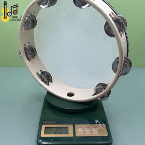 Pandereta de Doble Fila de 10 Pulgadas (25 cm), Instrumento Musical, Pandereta al por Mayor para Bodas, Iglesia, Tambor de Mano - Product Image 4