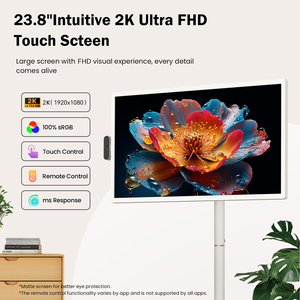 New TV di động TV 23.8/27/32 inch quảng cáo LCD màn hình hiển thị TV di động thông minh TV với đứng và bánh xe - Product Image 2