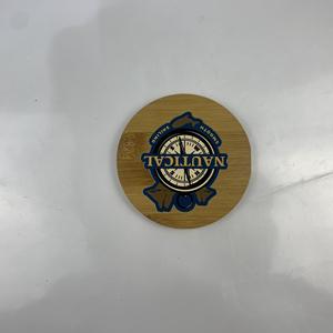 Sous-verre rond en bambou, Héritage Nautique de l'Océan Pacifique, impression numérique, revêtement UV, article promotionnel écologique - Product Image 3