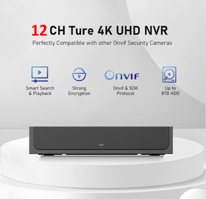 Système d'enregistrement vidéo réseau <span class=keywords><strong>NVR</strong></span> 4K OEM H.265, système de sécurité <span class=keywords><strong>NVR</strong></span>, enregistreur vidéo réseau 12 canaux entrée/sortie max - Product Image 1