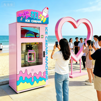 Nouvelle machine distributrice de crème glacée entièrement automatique fabriquée par Naughty Dog Factory, vente en gros, supermarchés, parcs d'attractions, garantie 1 an