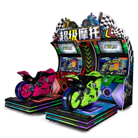 Machine de jeu d'arcade de course moto à simulation de mouvement dynamique - Simulateur de sport motorisé à monnayeur pour parc d'attractions