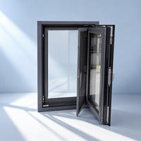 Fenêtres à battants en aluminium à double/triple vitrage modernes et économes en énergie pour appartements, maisons passives, hôtels de luxe (Energy Star)
