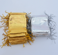 Sacs pour cadeaux de noël en forme de cœur sankra, emballage cosmétiques pour bonbons, bijoux, en tissu feuille d'argent, sacs en organza pour cadeaux métalliques