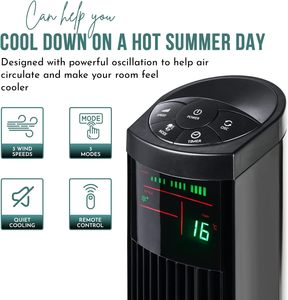 Quạt tháp điện thông minh 36 inch chất lượng cao năm 2024, có chức năng xoay, êm ái, làm bằng nhựa, dùng cho gia đình và khách sạn, kèm điều khiển từ xa - Product Image 6