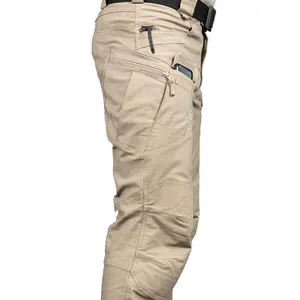 Pantalones de combate elásticos de lona para hombre, pantalón táctico de trabajo al aire libre, senderismo, caza, trabajo, Cargo