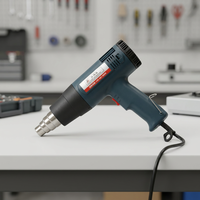 Pistolet thermique numérique KAFUWELL RQ0001 1600W avec affichage numérique, température réglable de 100 à 590 °C ℃   Pistolet à air chaud électrique à vitesse variable avec 3 niveaux de chaleur