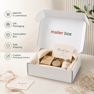 Mailer <b>Box</b> Rectangle Paperboard Customizable Recyclable Offset Printing Four-Color Design Gift Craft Use - Product Image 4