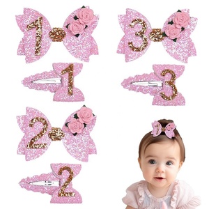 Pince à cheveux en tissu écologique pour enfants, motif fusée spatiale, avec nœud double couche étoile et embout bec de canard, pour fêtes décontractées - Product Image 6