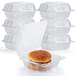 Bánh Hamburger salad mạnh mẽ pha lê rõ ràng nhựa đưa ra <span class=keywords><strong>container</strong></span> bán buôn rõ ràng dùng một lần bao bì thực phẩm Togo hộp - Product Image 1