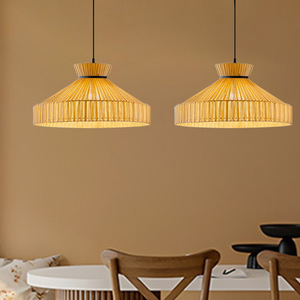 Lustre de couleur crème E27, lampe suspendue ronde Led pour salon, chambre à coucher, Restaurant, Bar, décoration de la maison - Product Image 4