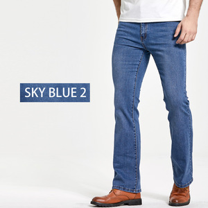 Venta al por mayor ligeramente acampanado Slim Fit famoso pantalones desgastados estiramiento versión suelta Denim Plus Size Brand Jeans de hombre - Product Image 4