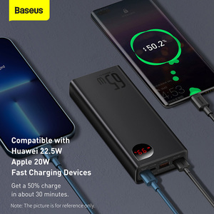 Batería Externa de Carga Rápida con Pantalla Digital Metálica para <span class=keywords><strong>Baseus</strong></span> Adaman, 20000mAh, 65W - Product Image 3