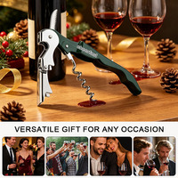 Tire-bouchon de sommelier classique à double charnière avec coupe-capsule articulé pour les amateurs de vin