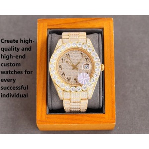 Montre mécanique en acier inoxydable 316 avec technologie d'incrustation de diamants supérieure, dotée d'un mouvement automatique haut de gamme pour hommes - Product Image 1