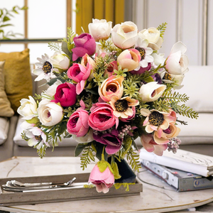 Fabricante al por mayor de plástico artificial de alta calidad <span class=keywords><strong>rosas</strong></span> de terciopelo individuales rojo blanco azul <span class=keywords><strong>rosas</strong></span> de tacto real flores decorativas - Product Image 1