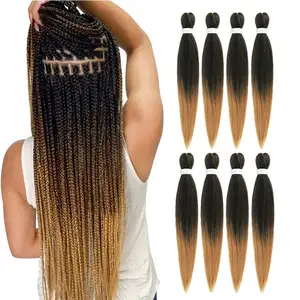 braiding hair prestretched Pre Stretched Braiding Hair Synthetic Crochet Extensions wholesale prestretched braiding hair