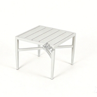 Ensemble de conversation moderne pour l'extérieur, 2 places, structure en aluminium blanc, meubles de jardin, table et chaises pour balcon
