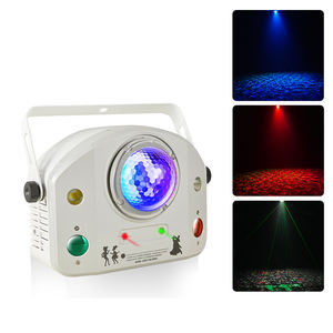 LED 4 en 1 Patrón de agua estroboscópico láser etapa luz Disco fiesta luz Club estroboscópica Bola de discoteca giratoria - Product Image 1