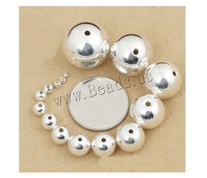 Groothandel 925 Sterling Zilveren Ronde Kralen Maat 2 2.5 3 4 5 6 7 8 10 12 14 16Mm gat: 1Mm Mode-sieraden Bevindingen 489851 - Product Image 1