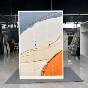 <span class=keywords><strong>Armario</strong></span> de Acero para el Hogar al por Mayor, Diseño Personalizado con Varios Patrones, Venta Directa de Fábrica con Tres Puertas y Cerradura - Product Image 1